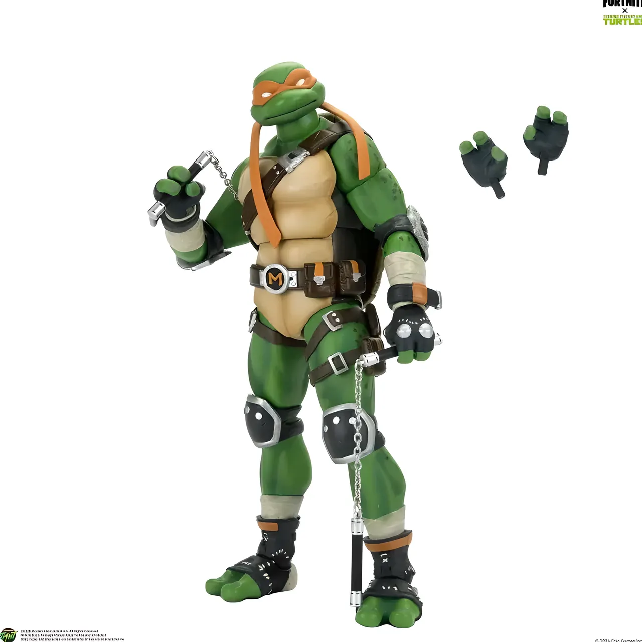 NECA Ultimate Michelangelo Action Figure - 7" TMNT Fortnite Crossover - Image 1