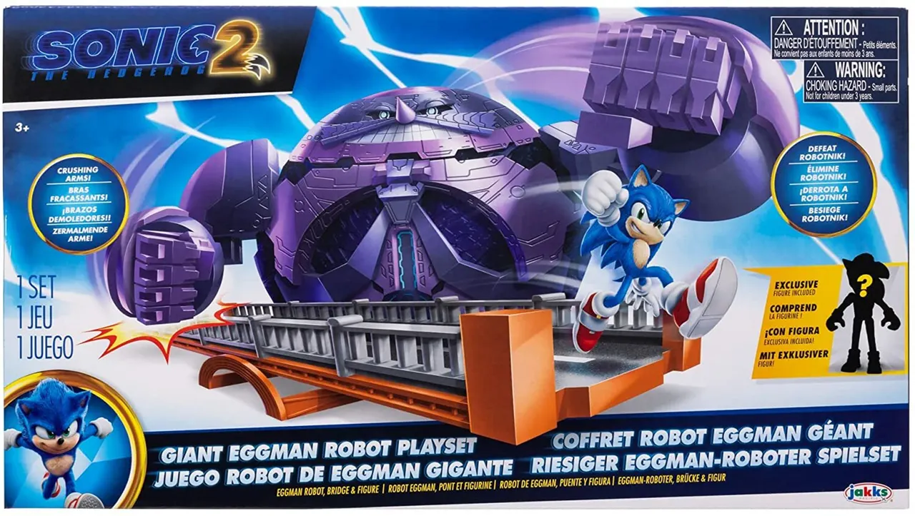 Jakks Pacific Sonic 2 Giant Eggman Robot Playset w/ 2.5" Super Sonic - Image 13