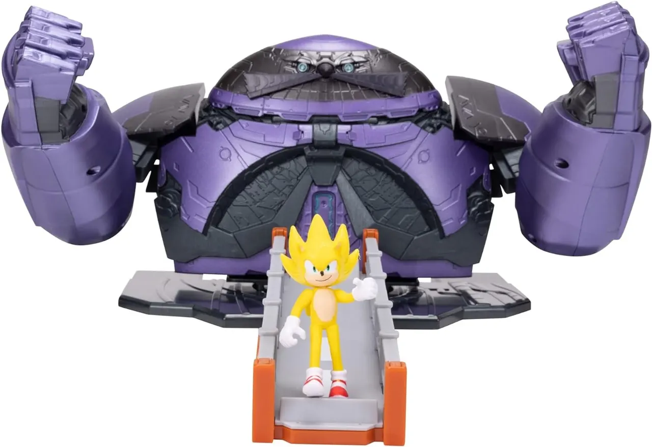 Jakks Pacific Sonic 2 Giant Eggman Robot Playset w/ 2.5" Super Sonic - Image 2