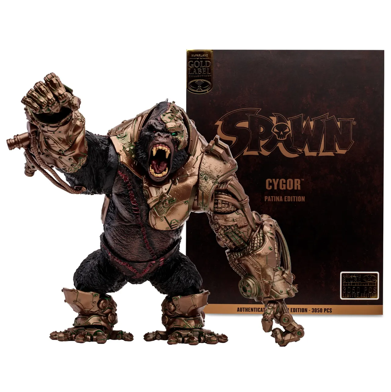 McFarlane Toys Spawn Megafig Cy-Gor Patina Edition Gold Label 30cm - Image 1