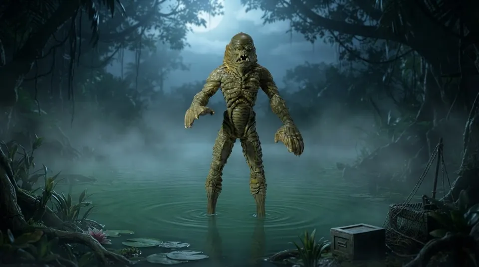 Noble Collection Gill-Man Mini Bendy Fig – 5,5 pouces Monstres Universels