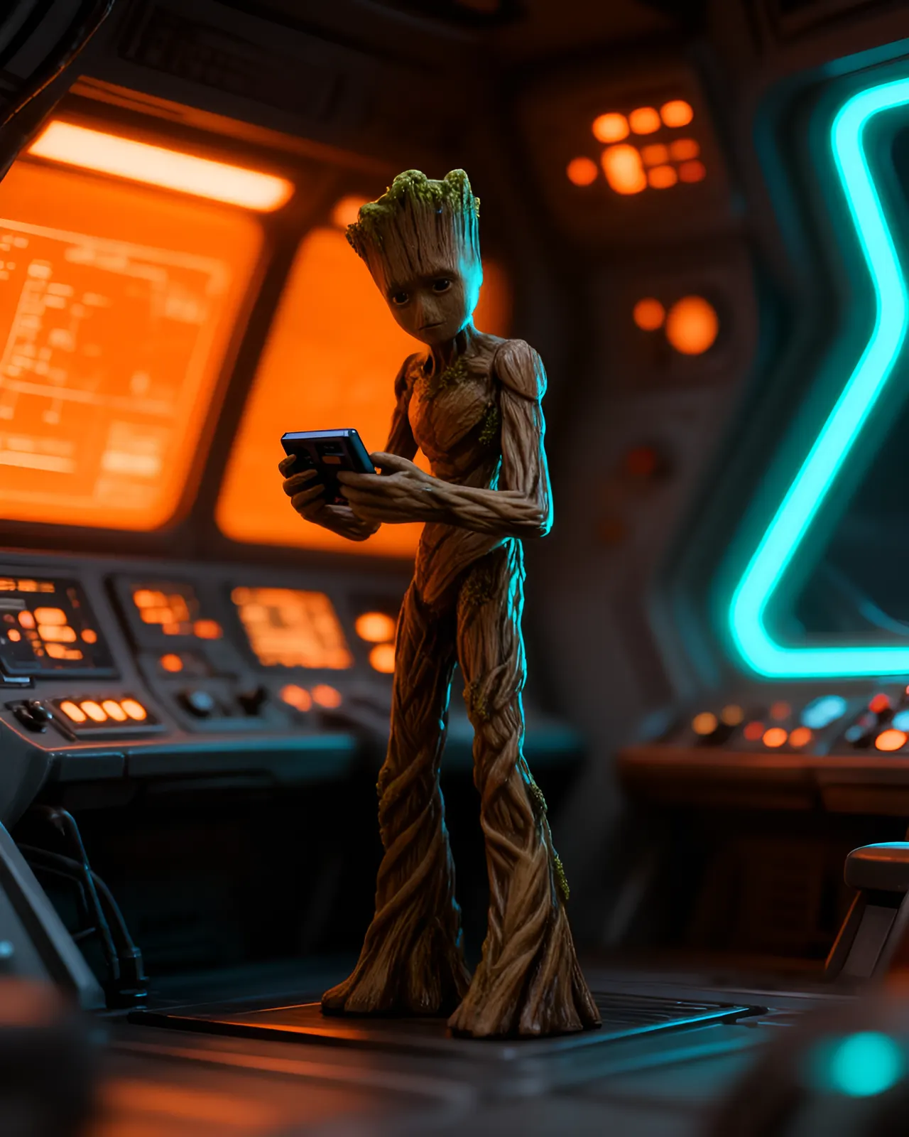 Eaglemoss Marvel Movie Collection Teenage Groot 1/16 Action Figure - Image 5