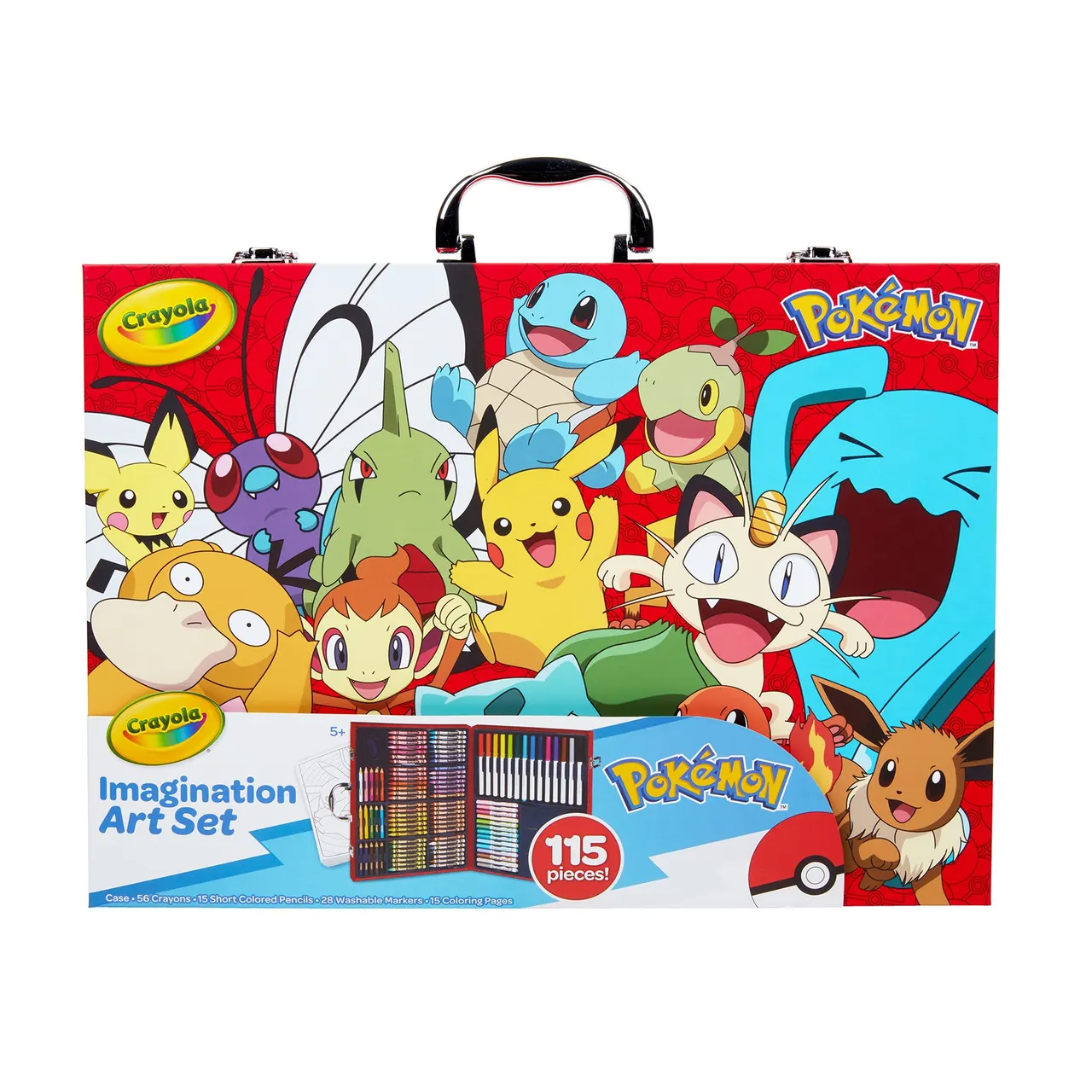 Crayola Pokémon Art Case – 115 Piece Portable Creative Set - Image 1