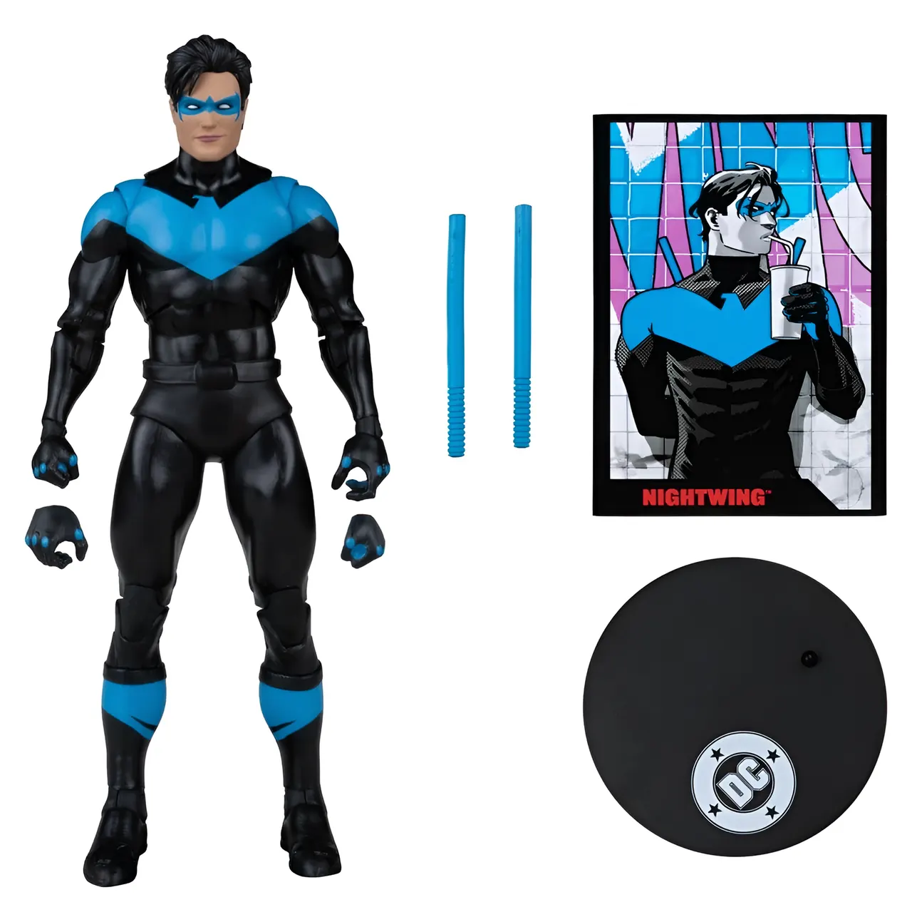 McFarlane Toys Nightwing Page Punchers #81 7" Action Figure + Comic - Image 2