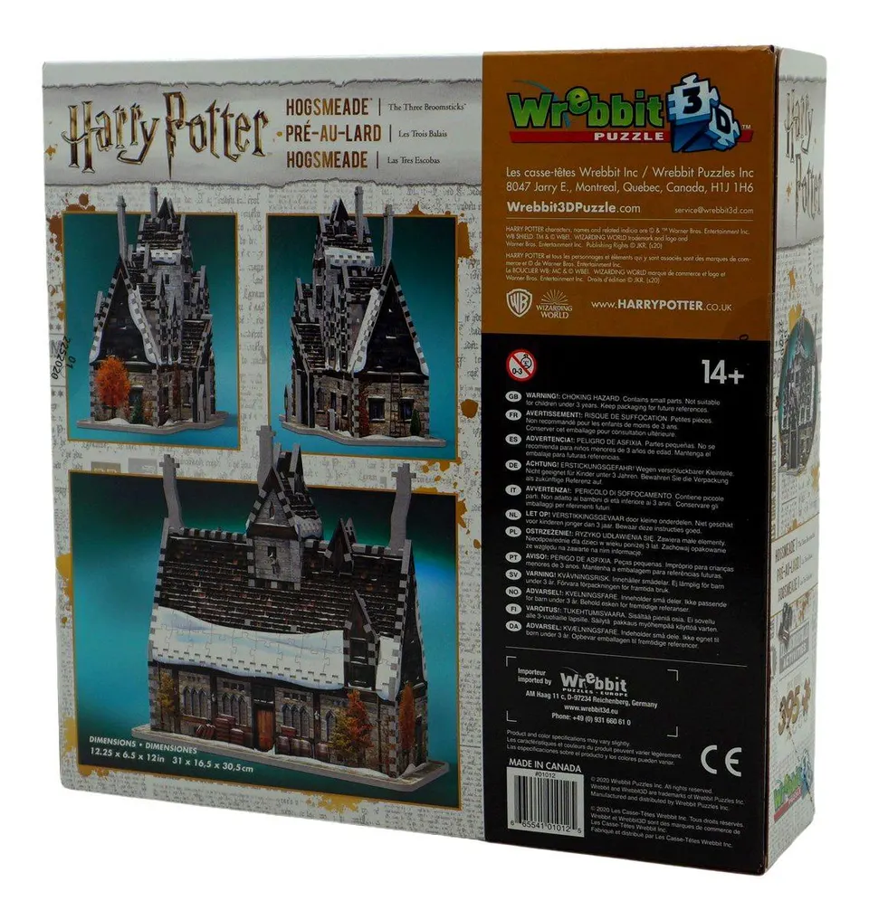 Wrebbit 3D Harry Potter Three Broomsticks Hogsmeade 390-Piece Puzzle - Image 4