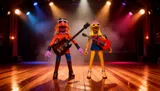 Diamond Collectibles Muppets Floyd Pepper & Janice 2‑Pack Figure - Thumbnail 9