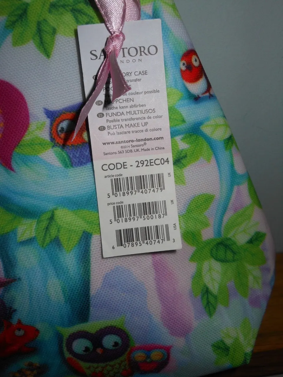 Santoro Cute Owl Zippered Laundry Bag – Grazioso Gufo - Image 2