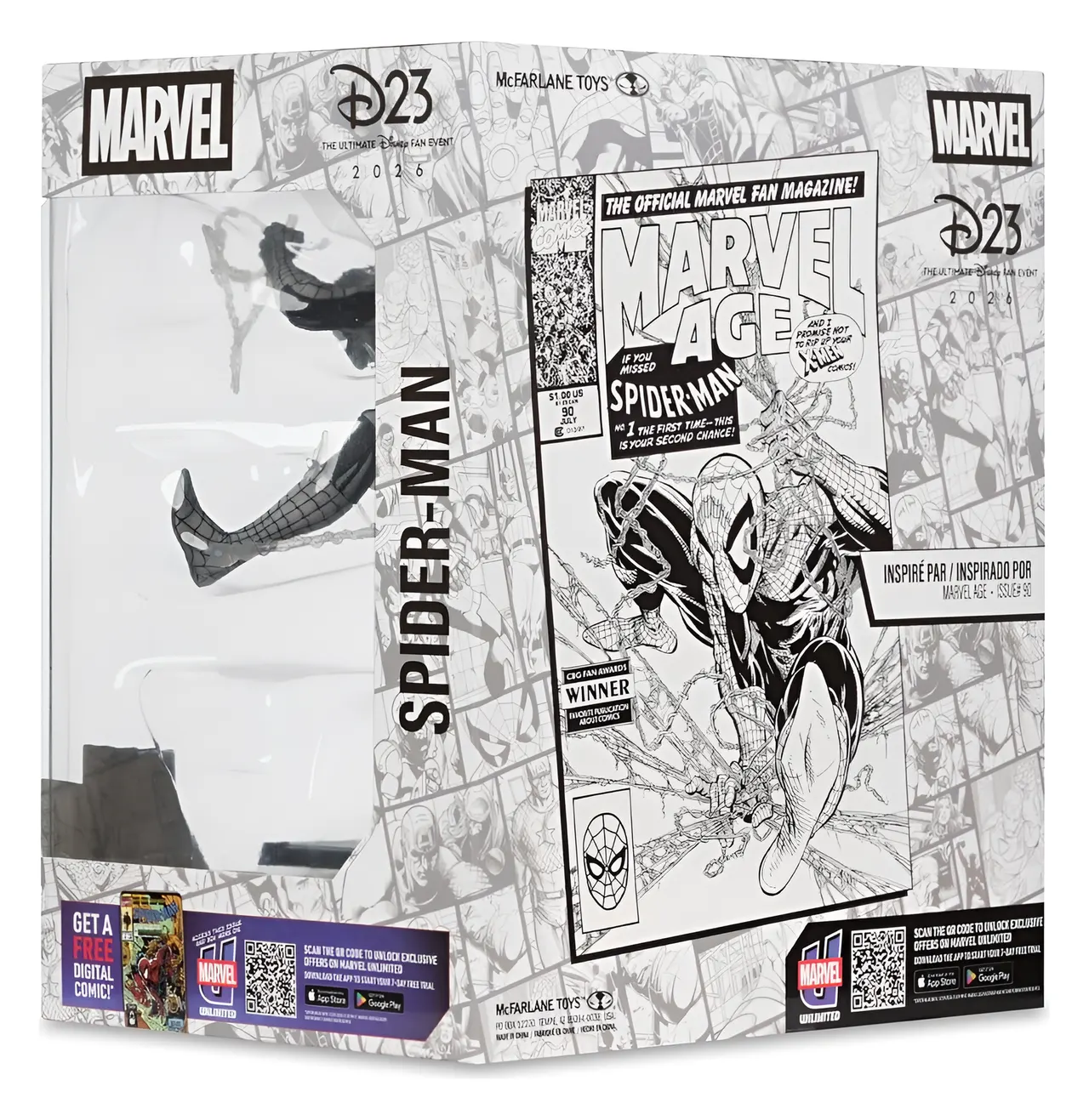 McFarlane Toys Marvel Rivals Spider-Man Line Art D23 1:10 Figure - Image 8