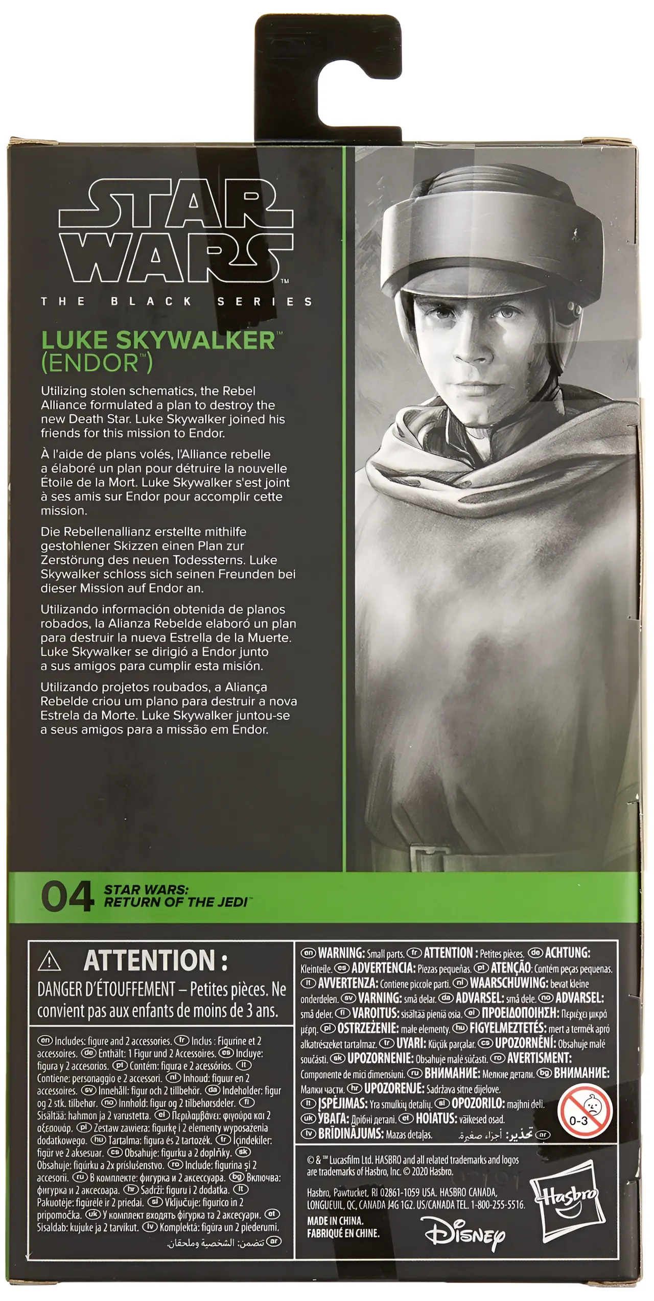 Hasbro Star Wars Black Series Luke Skywalker Endor 6" Figure - Image 3