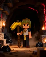 Jakks Pacific Minecraft Pickaxe – Life‑Size Roleplay Prop - Thumbnail 8