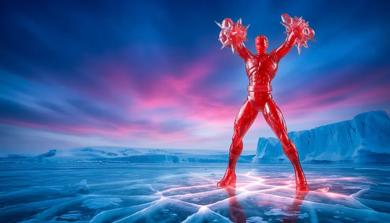McFarlane Marvel Iceman Red Platinum 1:6 Scale Collectible with Scene - Image 6
