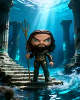 Iron Studios MiniCo Aquaman Figure – DC Comics Collectible - Thumbnail 8