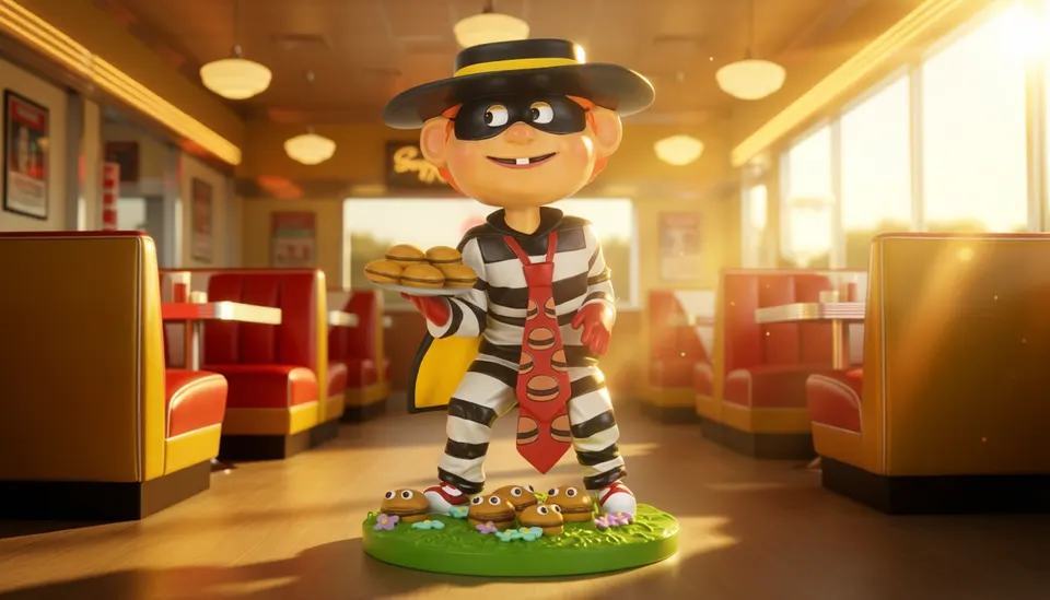 NECA McDonald's Hamburglar Head Knocker Bobblehead – 16 cm