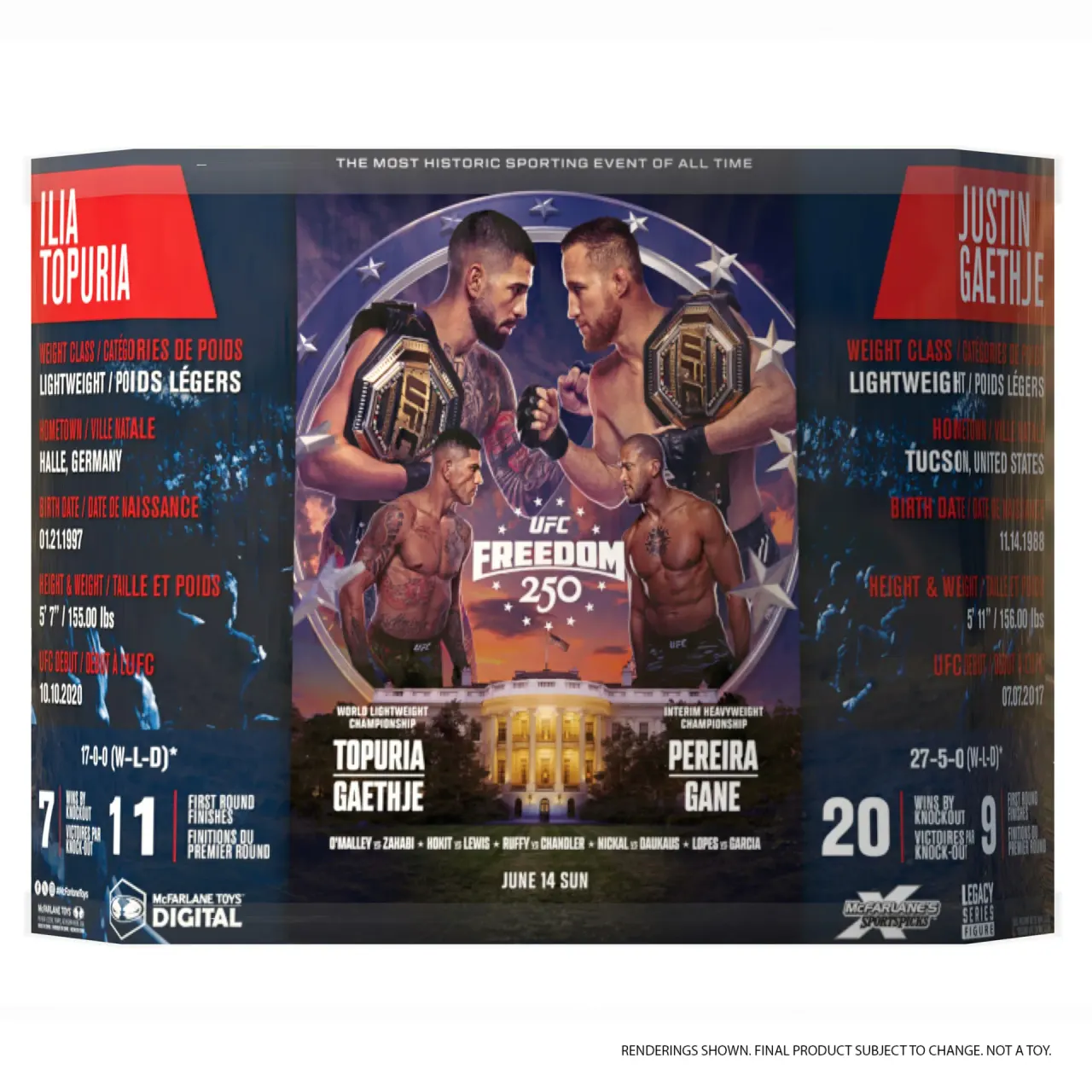 McFarlane Toys UFC 2‑Pack Ilia Topuria vs Justin Gaethje 18 cm - Image 6