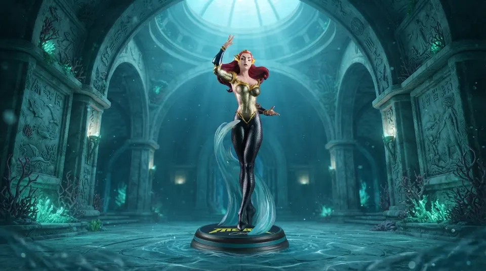 McFarlane Toys DC Cover Girls Mera J. Scott Campbell 1:8 Resin Statue