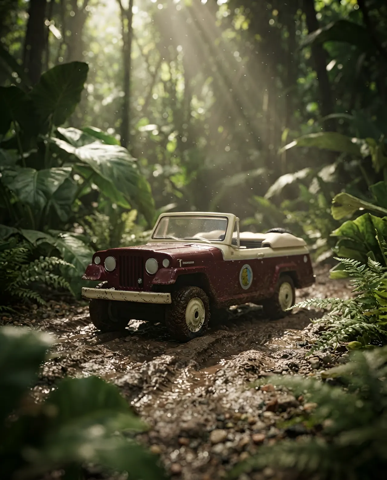 Green Light Ace Ventura CHASE 1967 Jeep Jeepster 1:64 Diecast - Image 6
