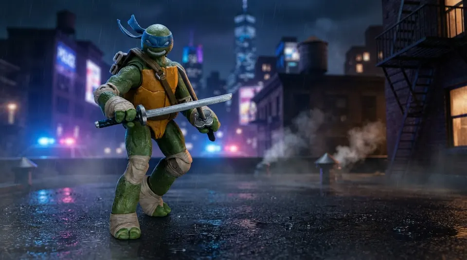 McFarlane Toys TMNT Page Punchers Leonardo 5" Action Figure with Comic