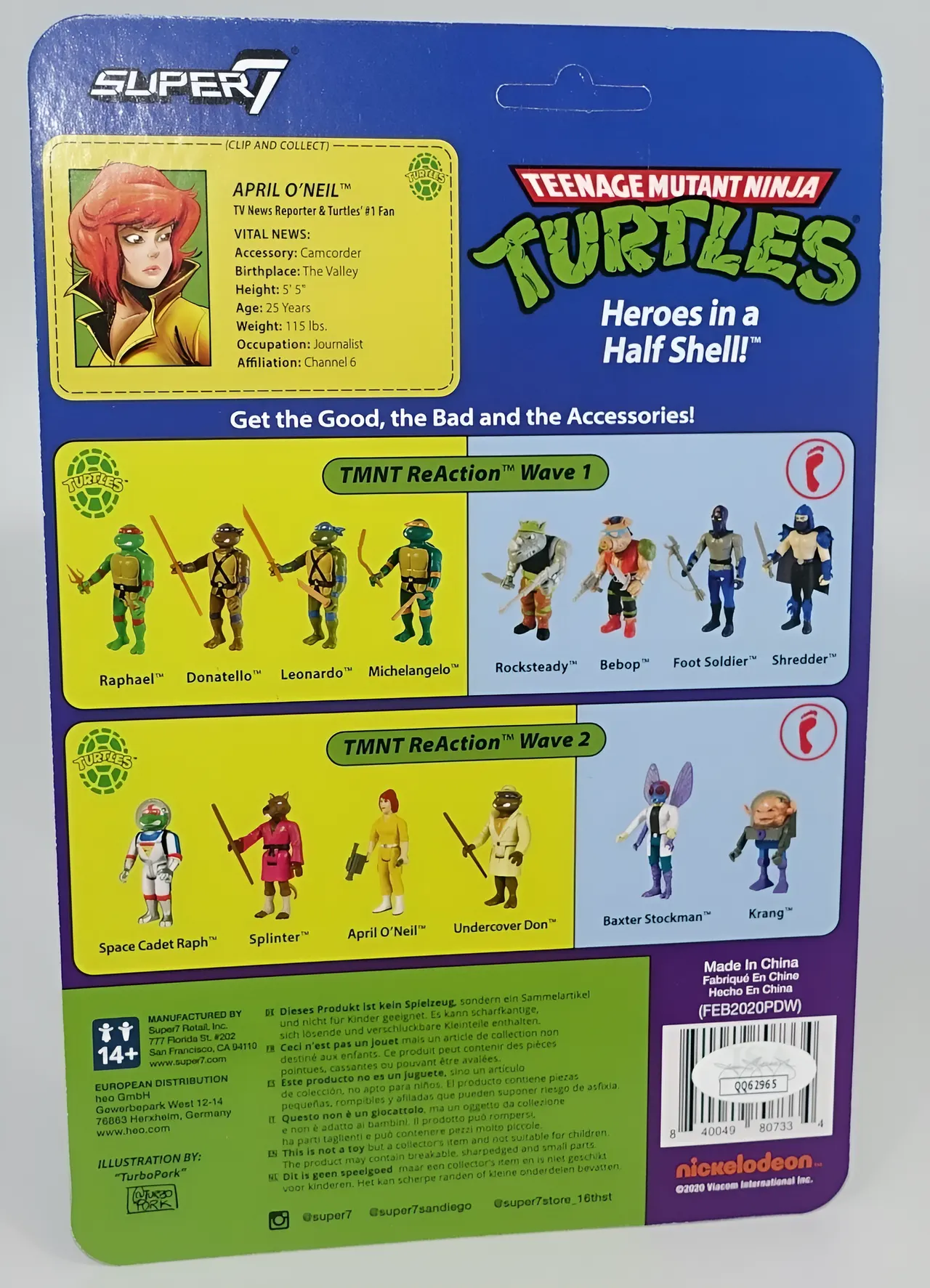 Super7 ReAction 3.75" April O'Neil TMNT TV '87 Figure - Image 3