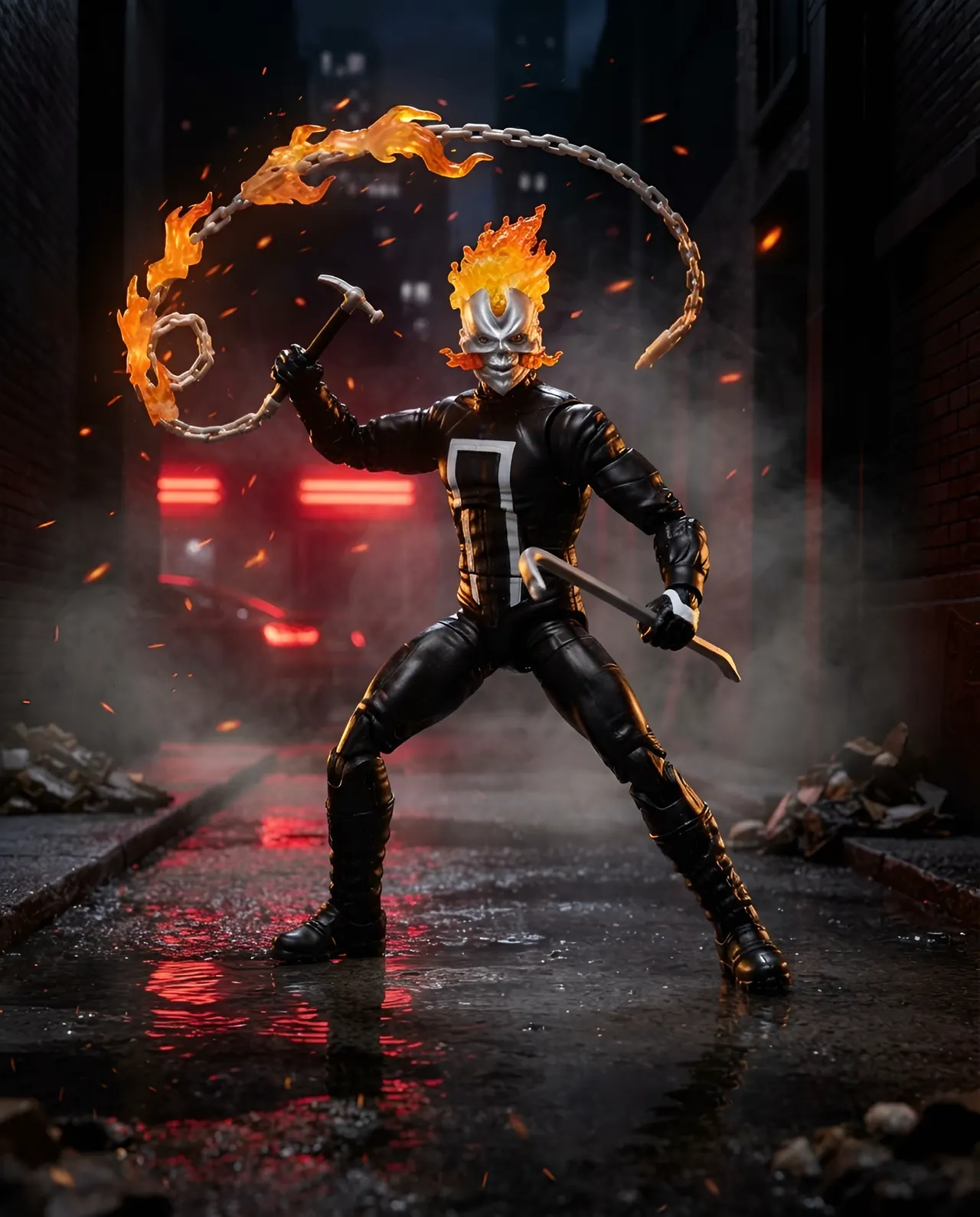 Hasbro Marvel Legends Ghost Rider (Robbie Reyes) 6" Figure BAF - Image 10